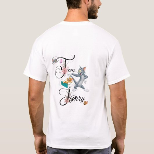 Tom Jerry stijl Mooi T-shirt (Achterkant)