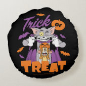 Tom & Jerry | Trick or treat Rond Kussen (Achterkant)