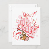 Tom & Jerry Valentijn schilderen Feestdagenkaart (Voorkant / Achterkant)