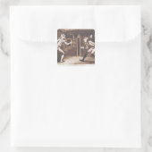 Tom Jones en het Centinel, 1799 Vierkante Sticker (Tas)