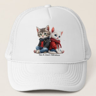 Tom & Luna Dagelijkse Hoed – Mooie Katten Koppel H Trucker Pet