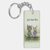 Tom & Luna Personalized Keychain, Custom Name Cat Sleutelhanger (Voorkant Links)