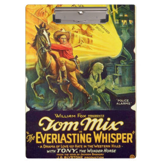 Tom Mix 1925 stille filmexposant en Western Klembord