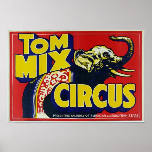Tom Mix Circus - Poster de cirque Vintage (Devant)