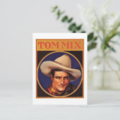  Tom Mix Cowboy Cigar Label Briefkaart (Staand voorkant)