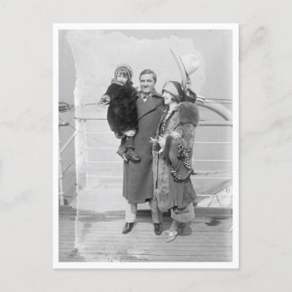 Tom Mix en Family Traveling Briefkaart