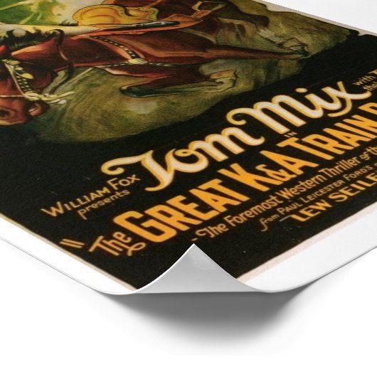 Tom Mix Great K&A Train Robbery Poster (Hoek)