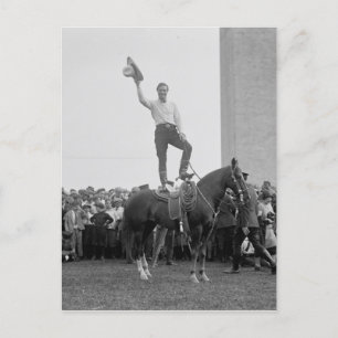 Tom Mix maakt een groep jongens Briefkaart