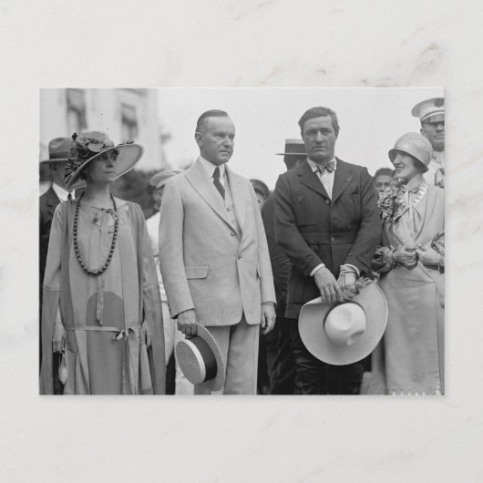 Tom Mix met President Coolidge Briefkaart (Voorkant)