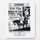 Tom Mix Riders of Paars Sage ad 1925 Muismat (Voorkant)