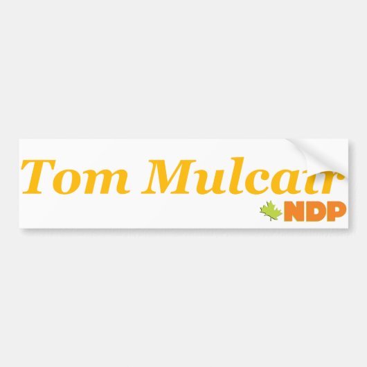 Tom Mulcair NDP Bumpersticker (Voorkant)