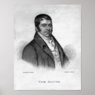 Tom Oliver, gegraveerd door Percy Roberts Poster