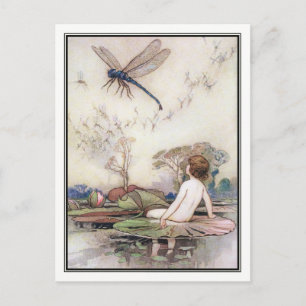 Tom ontmoet de Dragonfly door Warwick Goble Briefkaart