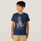 Tom-osaurus Rex Cartoon Dinosaur T-Shirt (Voorkant volledig)