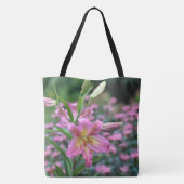 Tom Pouce Oriental Lily Pink Bee Balm Draagtas (Achterkant)