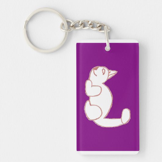 Tom Rectangle Keyring Sleutelhanger (Voorkant)
