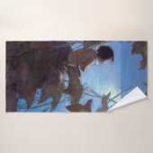 Tom regardant la Lune, Jessie Willcox Smith (Serviette de bain)