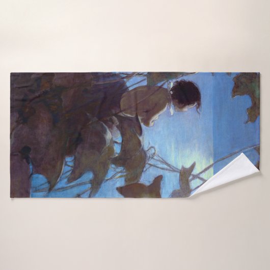 Tom regarde la lune, Jessie Willcox Smith (Serviette de bain)