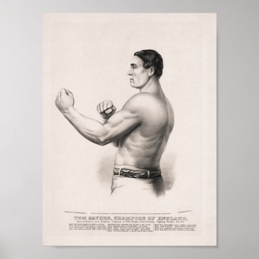 Tom Sayers - English Bare-Knuckle Champion Poster (Voorkant)