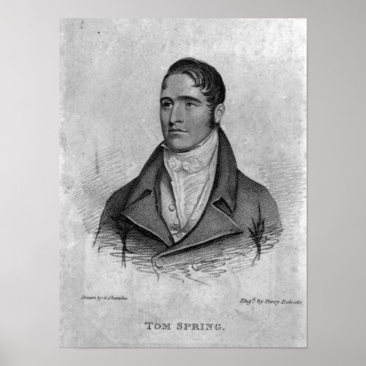 Tom Spring, gegraveerd door Percy Roberts Poster (Voorkant)