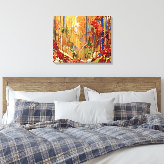 Tom Thomson - Autumn's Garland Canvas Afdruk (Insitu (Slaapkamer))
