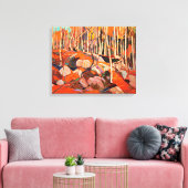 Tom Thomson - De Birch Grove, herfst Canvas Afdruk (Insitu (Woonkamer))