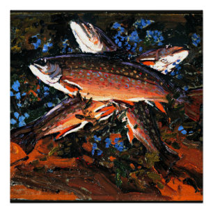 Tom Thomson - Drie Forellen Perfect Poster