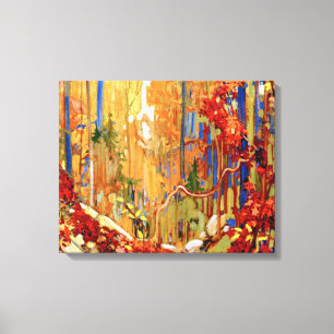 Tom Thomson - Herfstkrans Canvas Afdruk