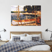 Tom Thomson - Het Kano Canvasprint Canvas Afdruk (Insitu (Slaapkamer))