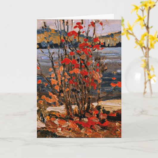 Tom Thomson - Lake en Red Tree Kaart (Gele Bloem)