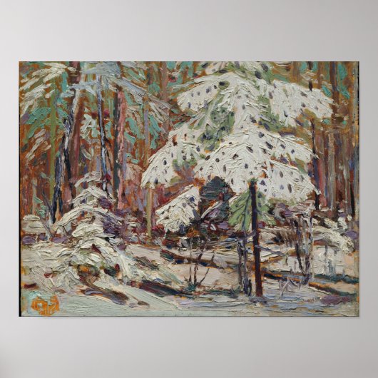 Tom Thomson Landscape die sneeuw schildert in de B Poster (Voorkant)