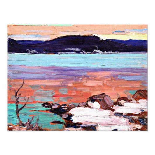 Tom Thomson - Landschap met sneeuw Foto Afdruk (Voorkant)