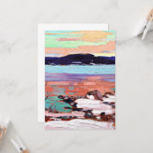 Tom Thomson - Landschap met sneeuw Kaart (Voorkant / Achterkant in situ)