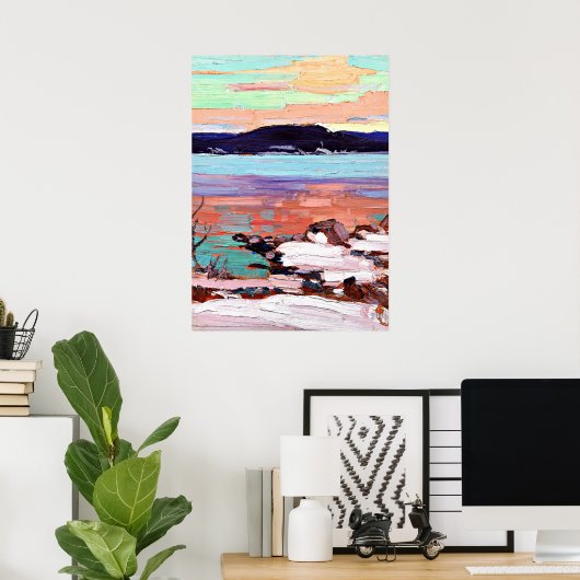 Tom Thomson - Landschap met sneeuw Poster (Thuiskantoor)