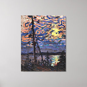 Tom Thomson - Moonlight Canvas Afdruk
