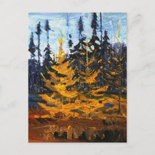 Tom Thomson Painting Tamaracks Canadian Wilderness Briefkaart