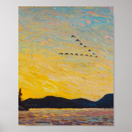 Tom Thomson schildert  Canadees landschap Poster (Voorkant)