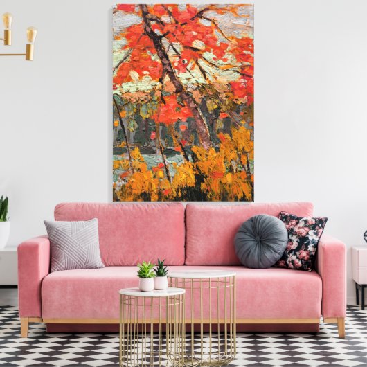 Tom Thomson - Twisted Maple Canvas Afdruk (Insitu (Woonkamer))