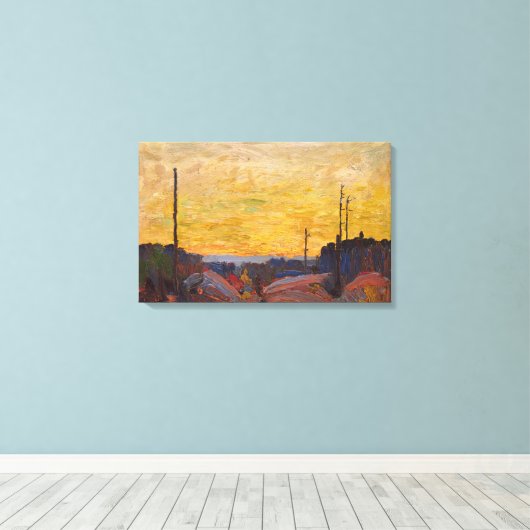 Tom Thomson - VERBRAND OVER LAND 1916 Canvas Afdruk (Insitu (Houten vloer))