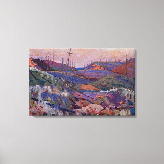 Tom Thomson - Vuur geveegd heuvels 1915 Canvas Afdruk (Voorkant)