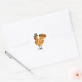 Tom Turkey Ronde Sticker (Envelop)