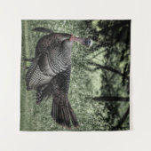 Tom Turkey Sage Green B&W Wandkleed (Voorkant (horizontaal))