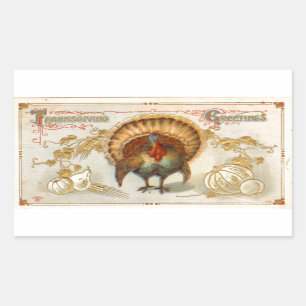Tom Turkey Thanksgiving Greetings  Sticker