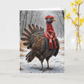 Tom Turkije Verjaardag Kaart (Gele Bloem)