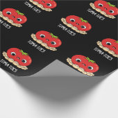 Toma-tenen Funny Tomato met Toes Pun Dark BG Cadeaupapier (Hoek)