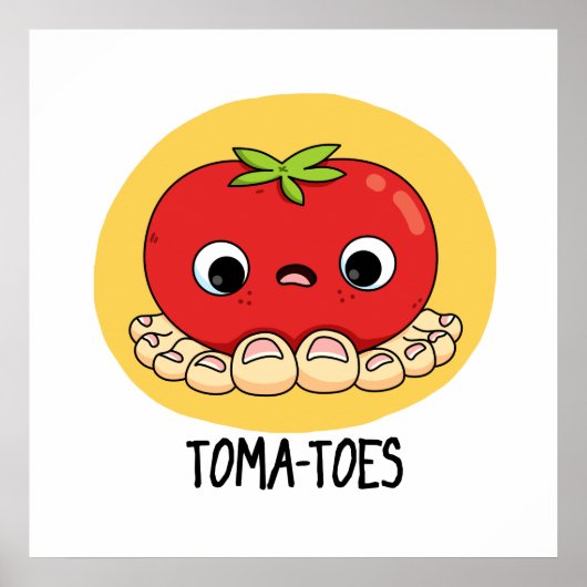 Toma-toes Funny Tomato met Ton Pun Poster (Voorkant)