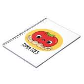 Toma-toes Grappige Tomaat Met Tenen Woordgrap  Notitieboek (Linkerzijde)