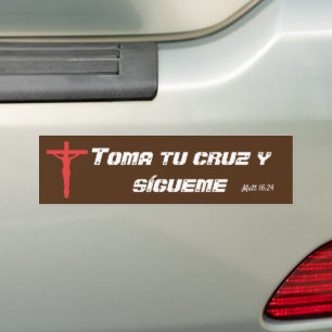 Toma tu cruz bumper sticker