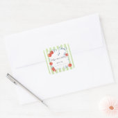 Tomaat baby shower Baby's eerste bibliotheek  Vierkante Sticker (Envelop)