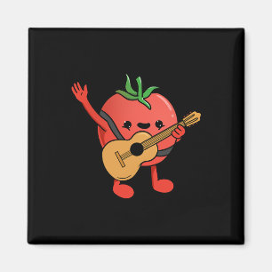 Tomaat Gitaar Spelend Tomaat Liefhebber Magneet